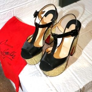 Christian Louboutin Black and Gold So Bellas